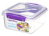SISTEMA LUNCH PLUS TO GO 1.2L ASSORTED COLOUR LID WITH FORK AND KNIFE. 21652