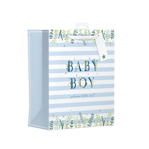 Baby Girl Gift Bag - Blue Stripe Large Size YALGB63L/1