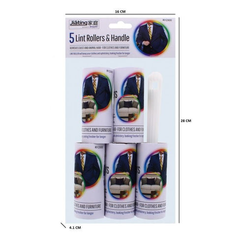 3 PACK ROLLS LINT REMOVER ROLLER STICKY BRUSH DUST FLUFF FABRIC. OL310287