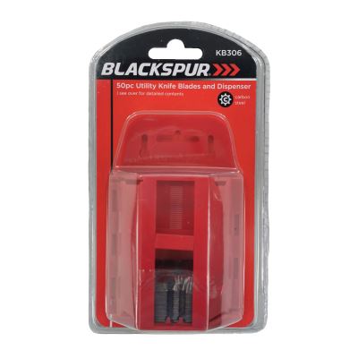 Utility Knife Blades - BLACKSPUR High Carbon Steel 50pcs BB-KB306
