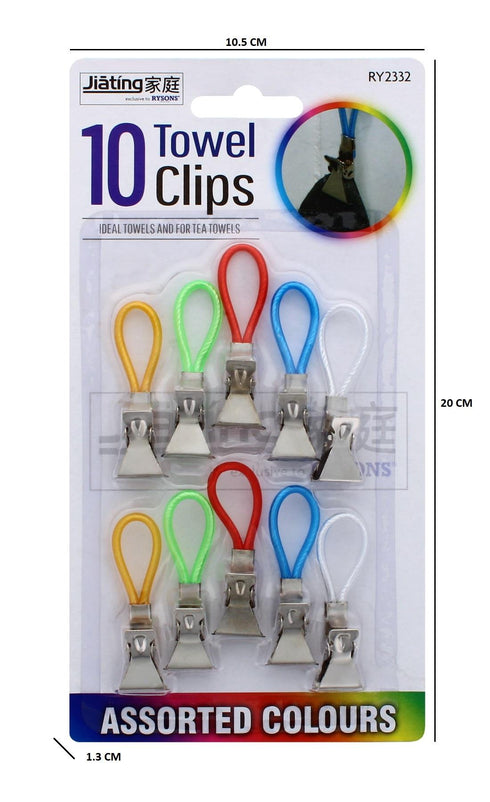 Kitchen Towel Clips - 10 Pack DGI4089 RY2332 for Secure Grip