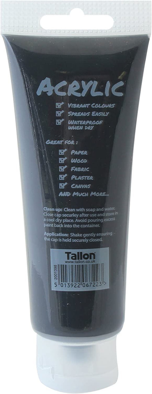 Acrylic Paint Black 120ml - Premium Charcoal Black TA6722