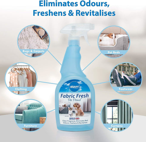 Pet Odor Eliminator - AIRPURE PET PROUD Fabric Freshener 750ML