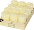 PACK OF 12 CREAM PILLAR CANDLES 40 X 60 MM. PS15360