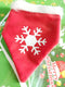 FESTIVE DOG OR CAT BANDANA COLLAR SNOWFLAKE DESIGN. YS14510