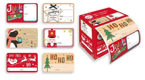 150 SELF ADHESIVE GIFT LABELS CHRISTMAS COTEMPERORY. GT213