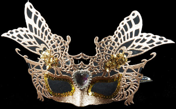 WOMEN ELEGANT PROM MASQUERADE PARTY MASK CHAMPAGNE. DP54821
