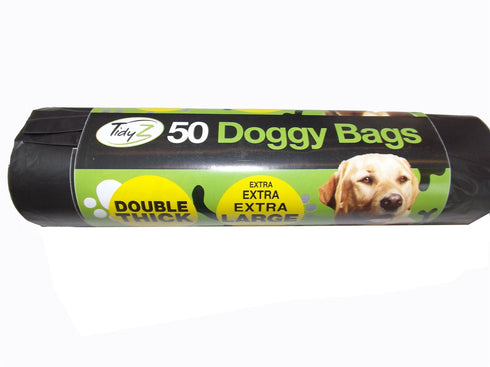 Dog Waste Bags with Tie Handles - TIDYZ Extra Strong 50 Pack