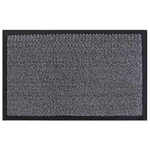 JVL HEAVY DUTY COMMODORE VINYL BACKED BARRIER DOORMAT 120X170CM GREY BLACK FLECK. 01-836