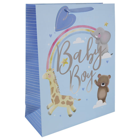 EUROWRAP BABY BOY EXTRA LARGE GIFT BAG APX 45 X 33 X 15 CM. 35389-1WC