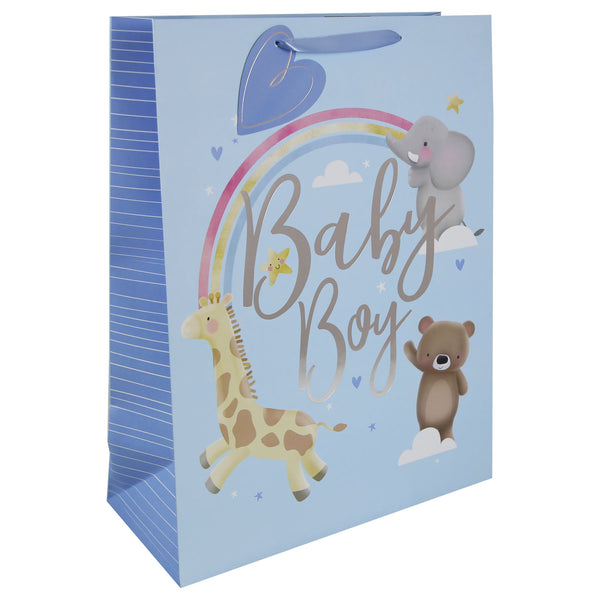 Baby Boy Gift Bag - Extra Large Celebration Bag 45x33x15cm