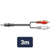 RCA Audio Cable - AV:LINK 3.5mm to 2 RCA Plugs Lead 3M 112.108UK