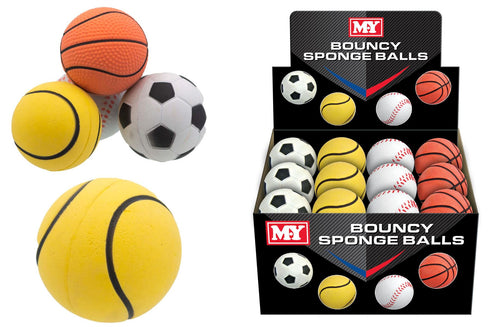 M.Y. ASSORTED SOFT SPONGY BALLS 63MM. TY5440