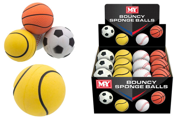M.Y. ASSORTED SOFT SPONGY BALLS 63MM. TY5440