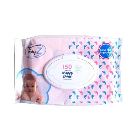 TIDYZ FRAGRANCED NAPPY BAGS 150/PK. B0329
