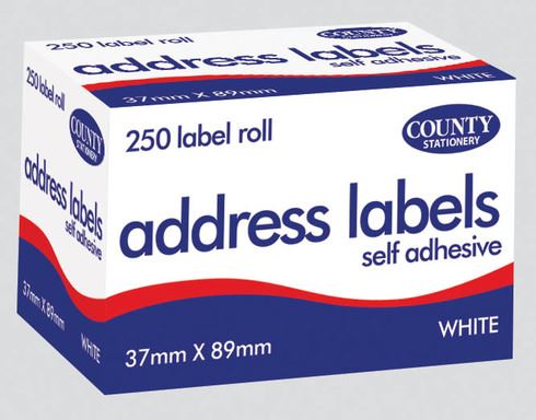 Labels on Roll - COUNTY 250 Packs C160, Easy Peel & Stick