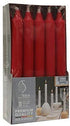 GALA PACK OF 10 RED DINNER CANDLES. PS95796