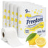 FREEDOM 3 PLY TOILET ROLLS LEMON PACK OF 5 X 9 ROLLS. F0905T3NLEN01 FRT39LE