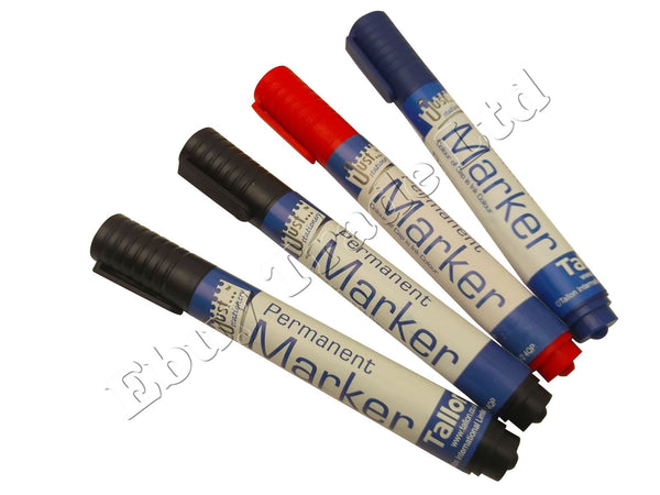 TALLON PERMANENT MARKERS **CHISEL TIP** - 4PK 1156. T1155