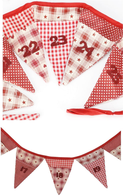 3.15 COTTON ADVENT BUNTING ROW FOR CHRISTMAS. XM2199A