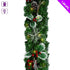 CHRISTMAS BO LIGHT UP HOLLY BERRY GARLAND SNOWY LEAF BATTERY 1.8M. DP56282