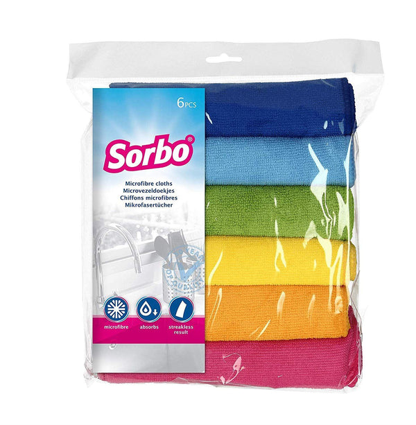 Microfibre Cleaning Cloths - SORBO 6-Pack 40x40cm 10S00039