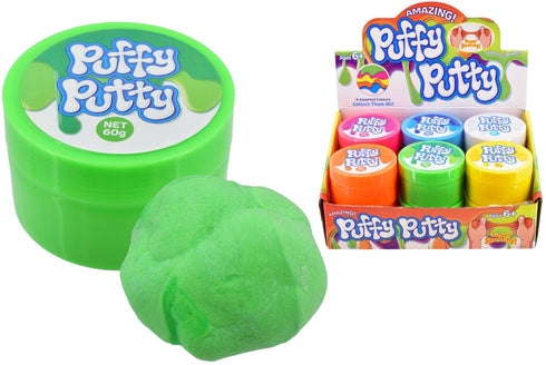 ASSORTED PUFFY PUTTY 60GM. TY1600