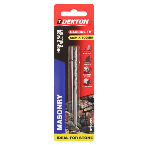DEKTON MASONRY DRILL BIT 6MM X 100MM. DT80035