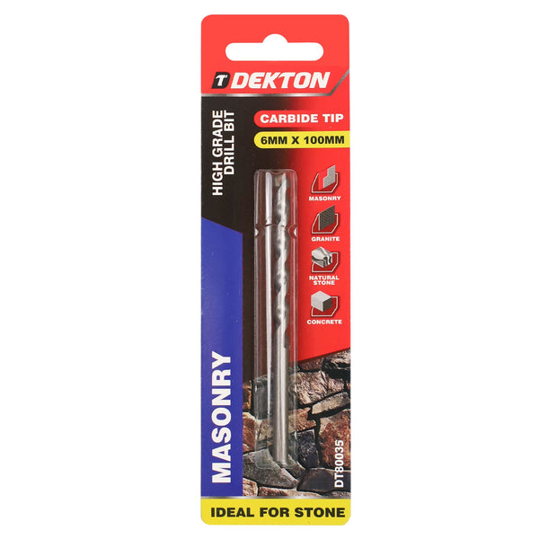 DEKTON MASONRY DRILL BIT 6MM X 100MM. DT80035