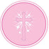 8PK RELIGIOUS PLATES PINK. DP31031