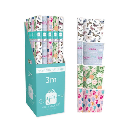 Designer Gift Wrap Paper Roll for Her - 3M x 69CM GW20A