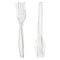 Heavy Duty Plastic Forks - Bulk 100 Pack Clear PS Fork 0042100CL