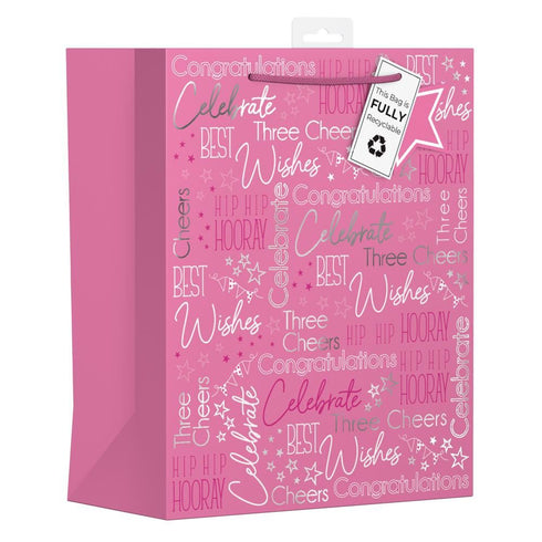 Large Birthday Gift Bags - GIFTMAKER Female Text Design