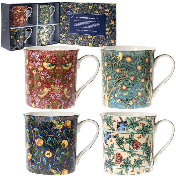 WILLIAM MORRIS COFFEE MUGS SET OF 4. LP93068