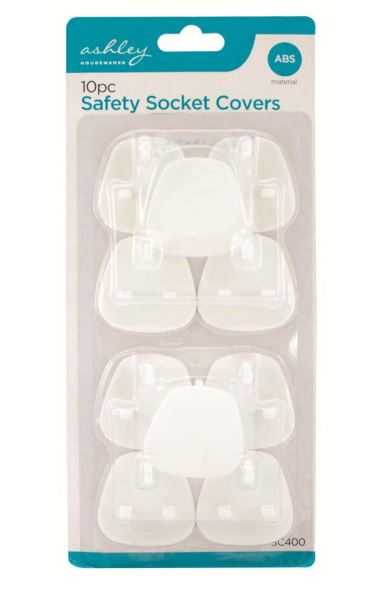 Safety Socket Covers - ASHLEY 10-Pack BB-SC400 Protection