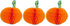 HALLOWEEN HONEYCOMB PUMPKINS BAG 3PCS. PM976014
