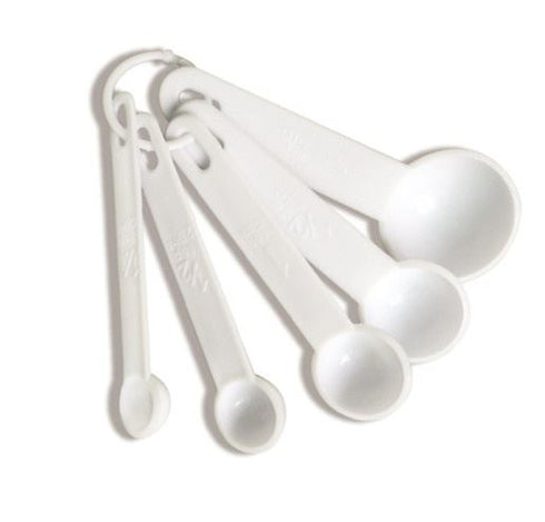 Plastic Measuring Spoons Set - 5 White AP7838
