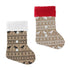 CHRISTMAS HESSAIN REINDEER STOCKING. 8953