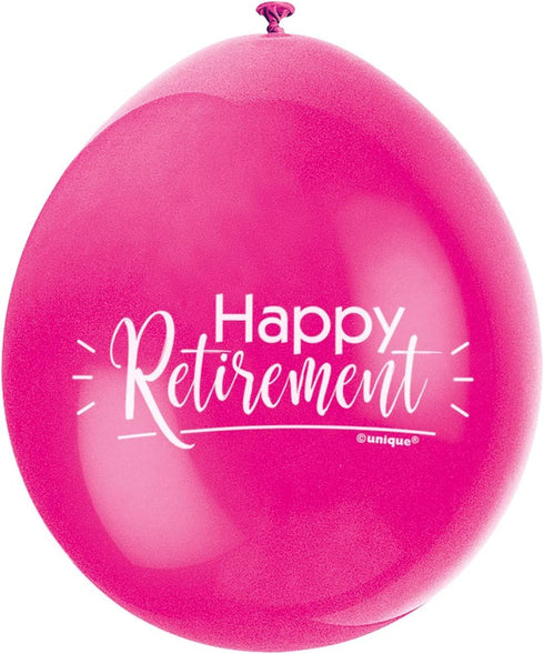 Retirement Party Balloons - UNIQUE PARTY Happy Retirement 10 Pack