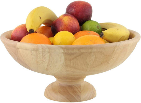 Rubberwood Fruit Bowl - APOLLO Natural Wood Stand AP7462