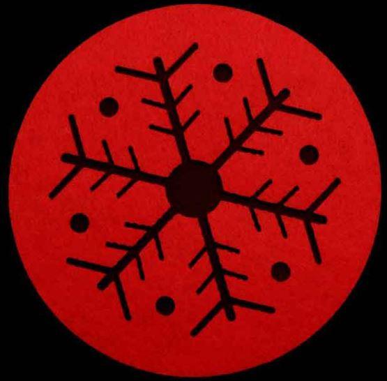 8 CHRISTMAS FELT COASTERS RED. DP54764