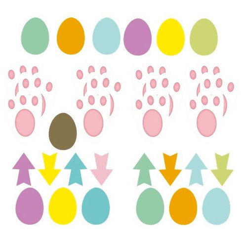 EASTER PARTY BUNNY FEET / ARROW TRAIL SET 40 PCS. EW26388