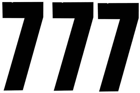 Self Adhesive Number 7 - STARPACK BLACK 75MM 3/PK 72644