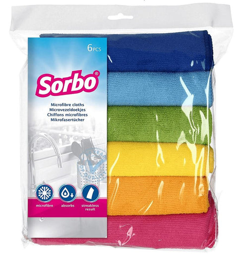 Microfibre Cleaning Cloths - SORBO 6-Pack 40x40cm 10S00039