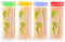 Bamboo Toothpicks Case - 100 Pack Pocket Size JL1232