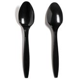Heavy Duty Dessert Spoon - Durable Plastic Cutlery 0041100BLK