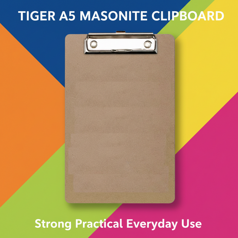 TIGER A5 MASONITE CLIPBOARD. T302135 46852