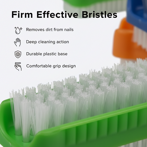 APOLLO PLASTIC SPLASH NAIL BRUSH ASSORTED COLOUR. AP1850