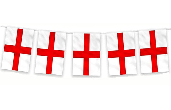 SHATCHI ENGLAND ST GEORGES FABRIC BUNTING BANNER 10PCS 3MTR. 125240
