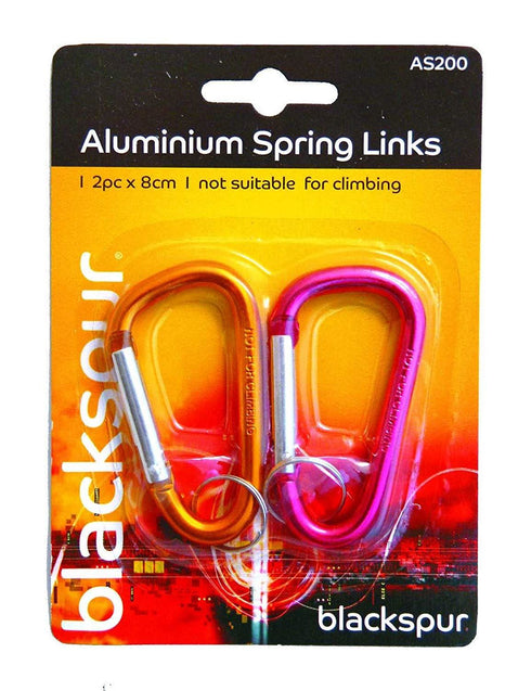 Aluminium Karabiner Clips 2-Pack - Secure & Durable BBAS200